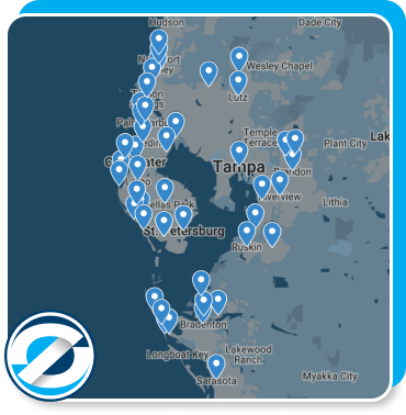 Service Areas Map
